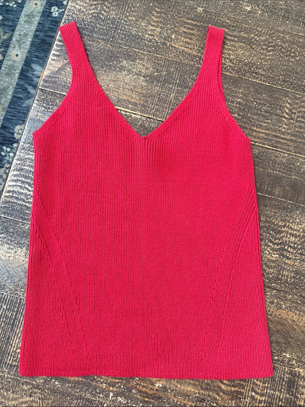 Qty 3 Old Navy Red, Royal Blue & Black Knit Tank Tops - Picture 7 of 8